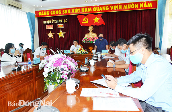 Phó bí thư Tỉnh ủy Quản Minh Cường, làm việc với Huyện ủy Xuân Lộc và Đảng ủy Công an H.Xuân Lộc