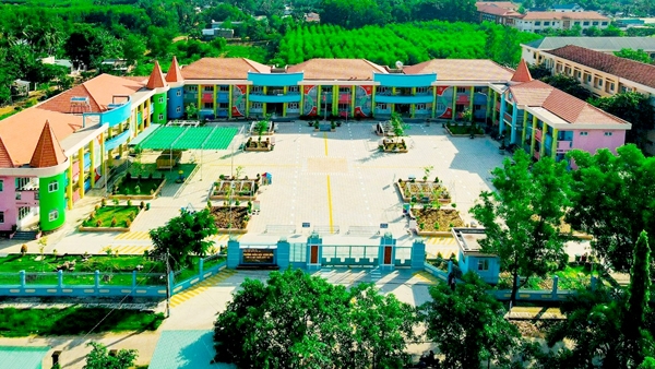 Trường mầm non Xuân Hòa (xã Xuân Hòa, H.Xuân Lộc) được khánh thành vào đúng dịp khai giảng năm học mới. Ảnh: CÔNG NGHĨA