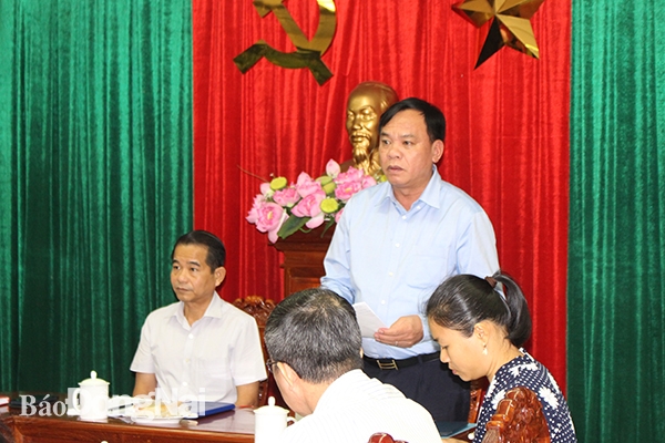  Phó chủ tịch UBND tỉnh Võ Tấn Đức phát biểu tại buổi làm việc