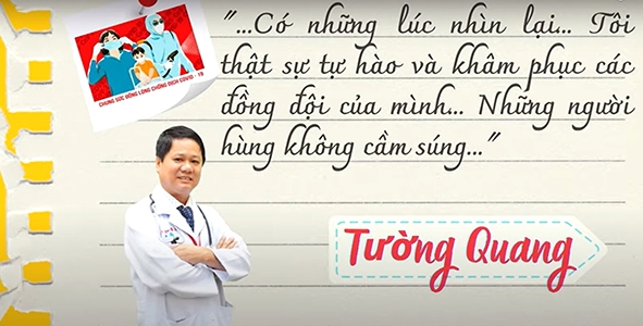 Lời nhắn nhủ của BS Nguyễn Tường Quang ở phần cuối video clip của bài hát Chung một niềm tin