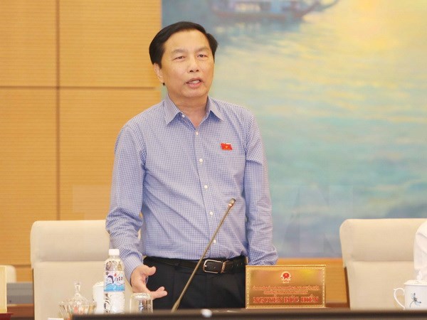 Trưởng ban Dân nguyện của Quốc hội Nguyễn Đức Hiền phát biểu ý kiến. (Ảnh: TTXVN)