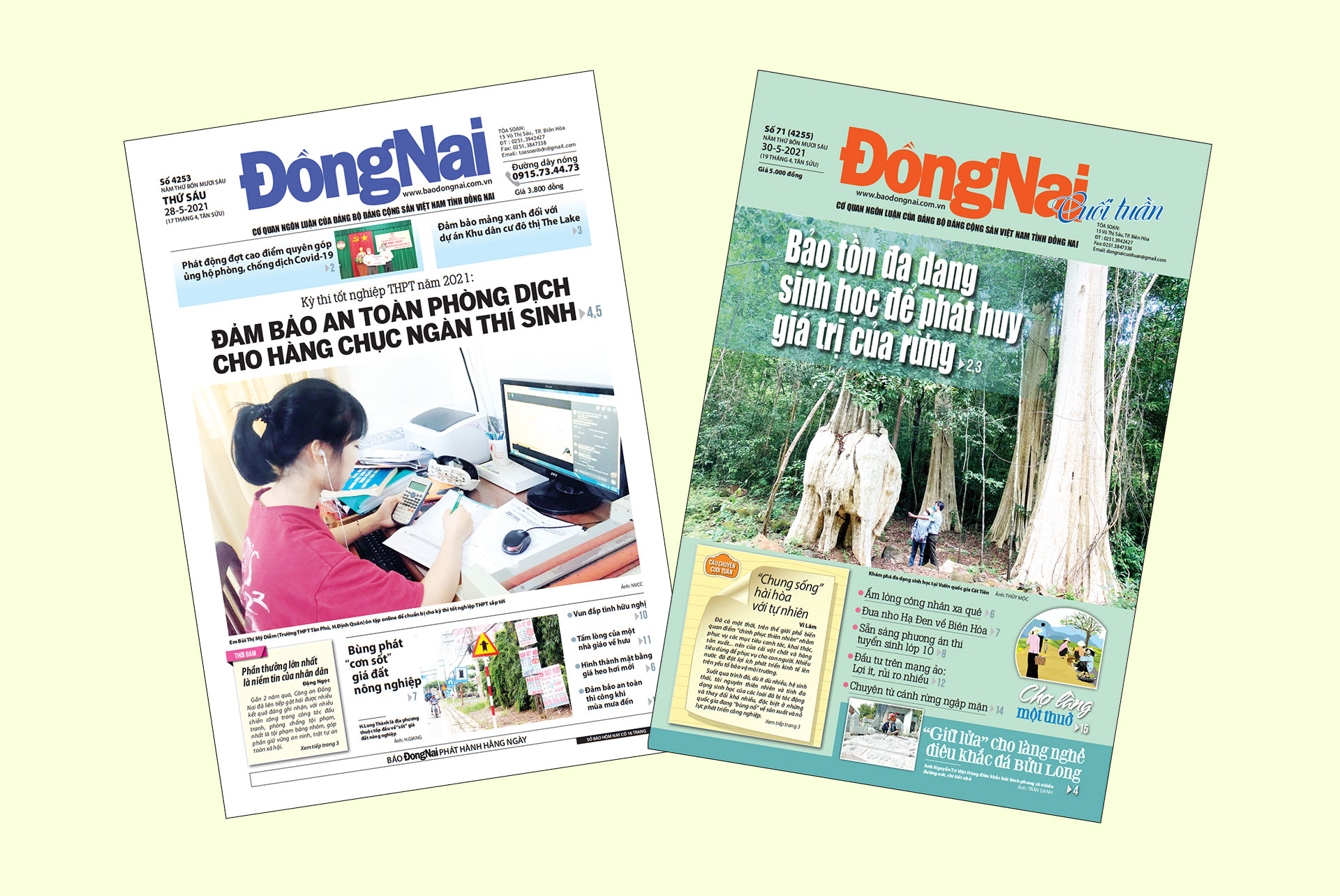 Bìa Báo Đồng Nai ra ngày 28-5 và Đồng Nai cuối tuần số 71