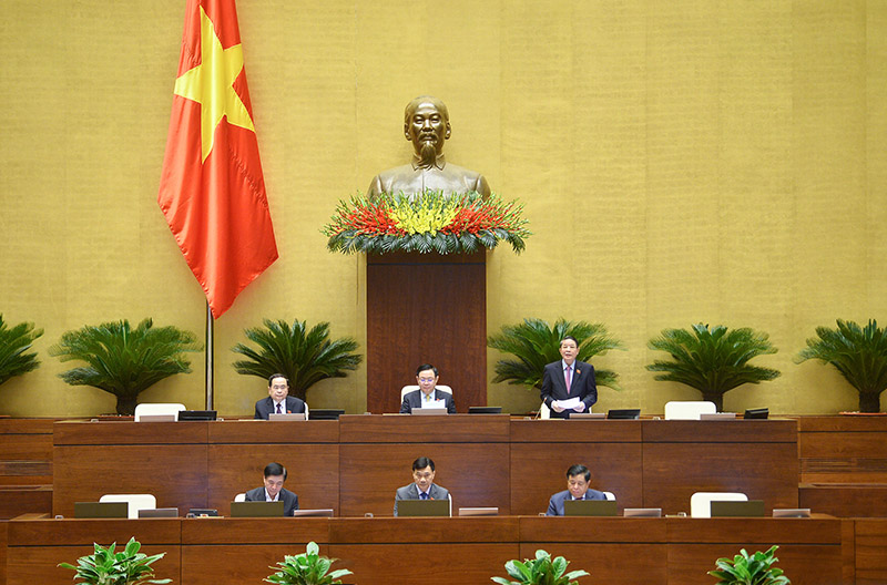 Phó chủ tịch Quốc hội Nguyễn Đức Hải phát biểu kết luận phiên thảo luận