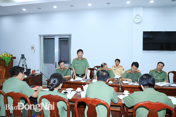 Lãnh đạo Phòng Bảo vệ chính trị nội bộ Công an tỉnh triển khai kế hoạch bảo đảm an ninh, an toàn Kỳ thi tốt nghiệp THPT năm 2022.