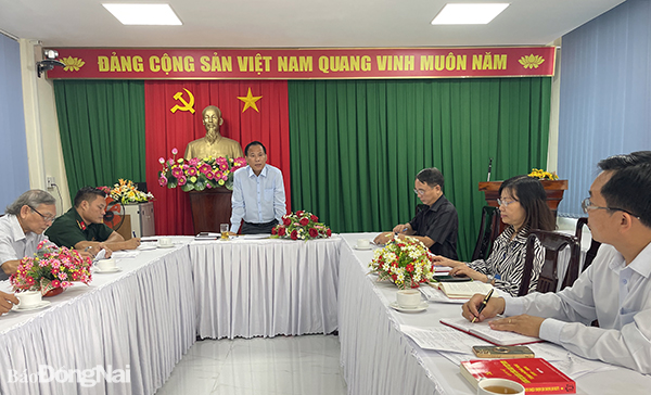 Trưởng ban Tuyên giáo Tỉnh ủy Phạm Xuân Hà kết luận cuộc họp