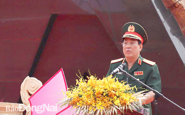 Đại tướng Lương Cường phát biểu tại buổi lễ.