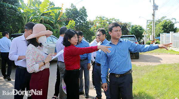Đoàn giám sát kiểm tra thực tế tại Dự án xây dựng nhà ở và hạ tầng khu đồng bào dân tộc ở xã Phú Bình