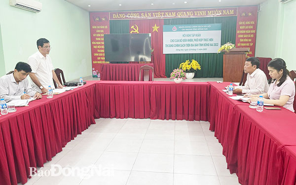 Phó bí thư Đảng ủy Khối doanh nghiệp tỉnh Nguyễn Thanh Liêm kết luận buổi làm việc.